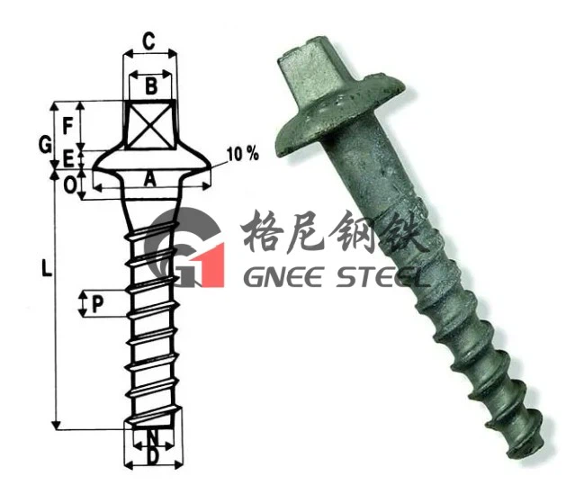 Hexagon Rail Screw Spike
